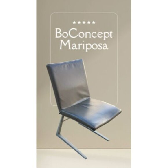 Eight Contemporary "BoConcept" MARIPOSA DELUXE Grey Leather Dining Chairs - Picture 4 of 5